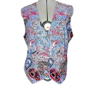 VINTAGE Halsey Collection Paisley Vest Size L
